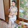 Skinny Aodai national style new Chinese cheongsam improved young 1011 new women's high-end daily dress summer