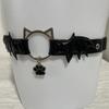 Gothic Devil Wings Cat Paw Pendant Leather Garter Thigh Strap
