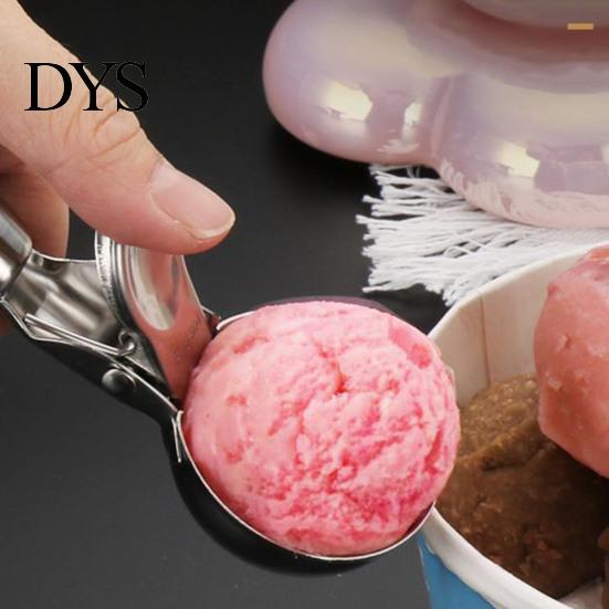 Hard Ice Cream Cutter Scoop with Trigger Stainless Steel Scooper Non-Stick Easy To Clean Handle Versatile Kitchen Tool for Home Dessert Shops