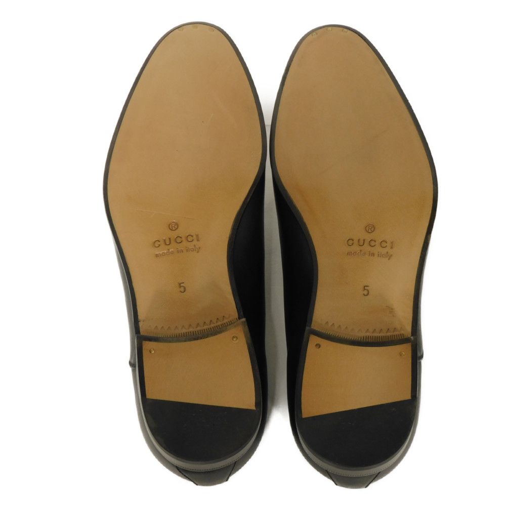 Used 9539 Lace-up Derby Shoes, Calfskin, Size 9.4", 699306, 0F300, 1000, 7902, 5 Interlocking G Chains, Black Men's