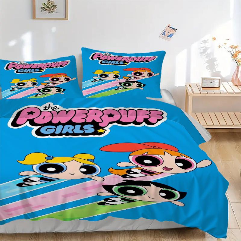 

3pcs Blossom Bubbles Buttercup Printed Quilt Set - Includes 1 Quilt Cover and 2 Pillowcases, Machine Washable - Suitable for All Seasons.F002 135x200cm
