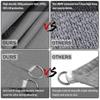Sun Shade Sail 2.5m X 2.5m Square Shade Sails Waterproof Outdoor Garden Sunscreen Awning Canopy With Rope, Grey-9192339853776