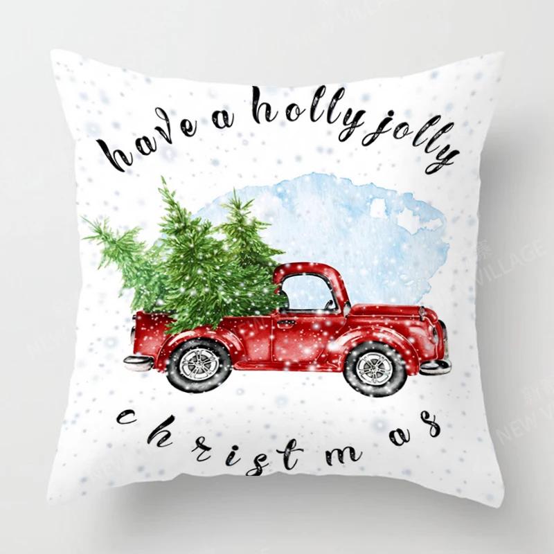 Christmas Series Pillowcases Sofas Cushion Covers  Home Decor Can Be Customized for Holiday Celebrations 40x40 50x50 60x60 35x35