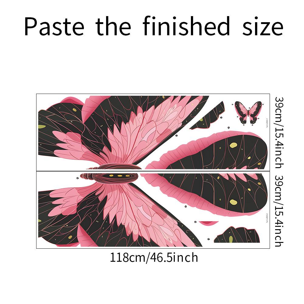 

Fun-L063 Акварель черный порошок крылья бабочки спальня гостиная домашний фон настенное украшение стикер 39*118CM*2PCS/fun-L063