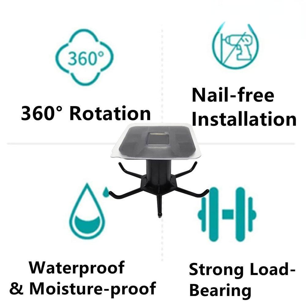 Otočný držák kuchyňského náčiní pod police háčky Držák na kuchyňské náčiní Závěsný otočný držák na náčiní Organizér Úložný regál