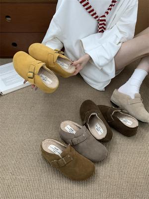 The Inner Height Is Increased by 7cm, and the Inner Height Is Increased. Cowhide Version! Thick-soled Birkenstock Shoes for Women's Autumn 