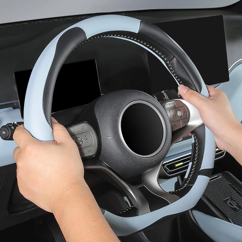 For BYD Seagull Dolphin Mini Surf Cute Steering Wheel Cover Leather Comfortable Anti Slip Handlebar Cover Interior Accessories