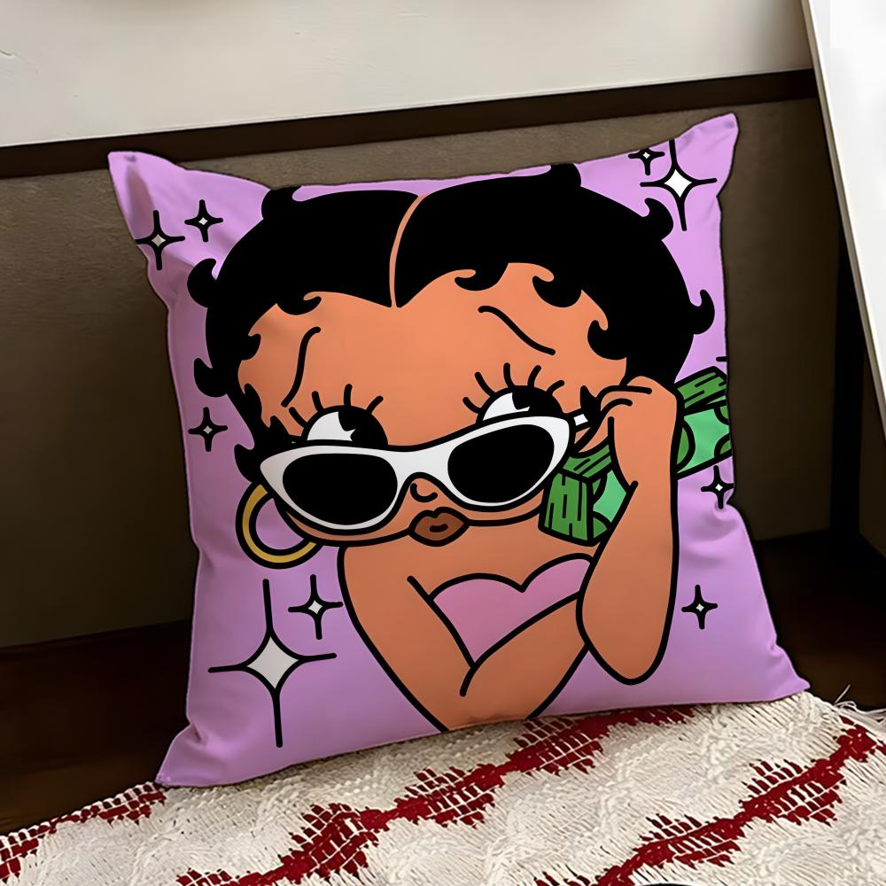 Cute BBetty BBoop Cushion Cover Reversible Soft Durable Pillow Cover Home  Car MultiScene Use for Daily Comfort