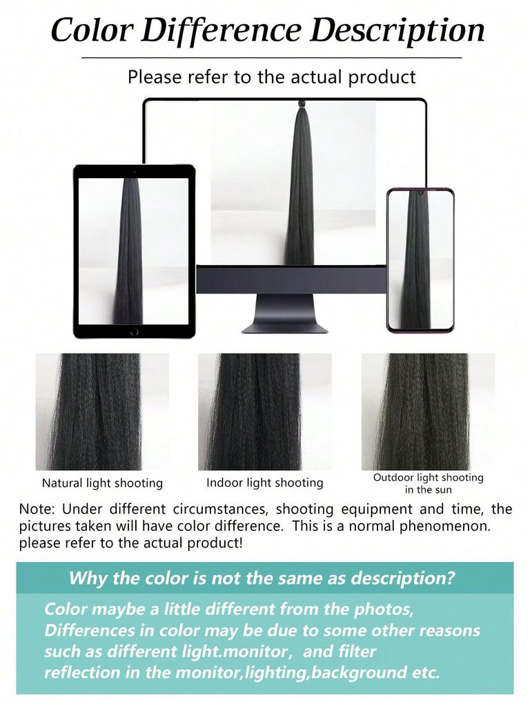 Synthetic Ponytail 1 Pack Braid Extension, Full of  Color Ponytail Extension, with Elastic Tie Straight Tube Sleek Wrap Extension Hair