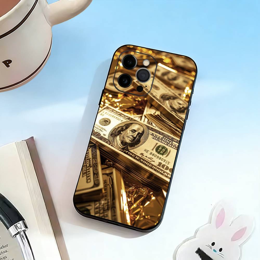 

The-Money-M Phone Case For iPhone 17, 16,15,14,13,12,11 Plus,Pro Max, Others Soft Black Cover iPhone12PROMAX