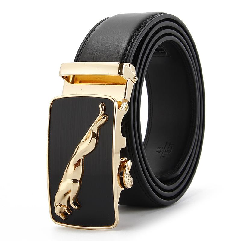 

Ремень из коровьей кожи для мужчин Натуральная коровья кожа Автоматическая пряжка Деловой и повседневный ремень 110-130cm