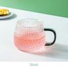 400ml Hammer Pattern Coffee Bear Cup Juice Glass Mug Temperature Heat Resistant Hand Handle Tea Cup Household Drinking Cocktail