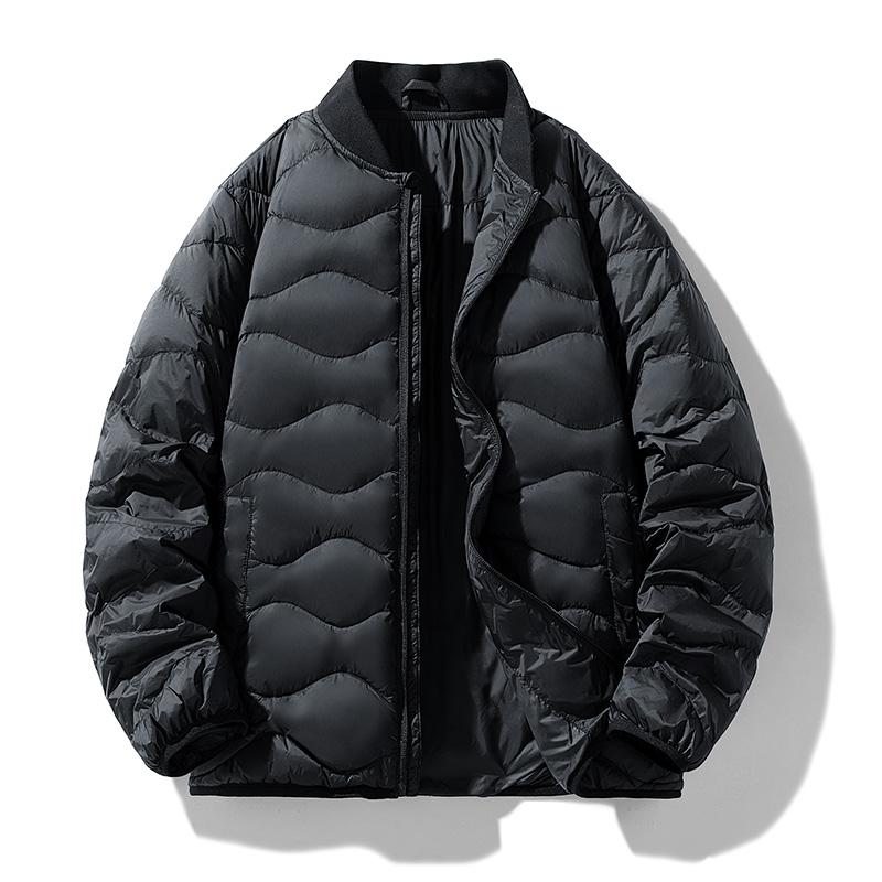 Winter Lightweight Down Jacket, Warm Top, Fashionable and Casual, Lightweight Down Jacket, Men s Cold Proof Down Jacket L чёрный