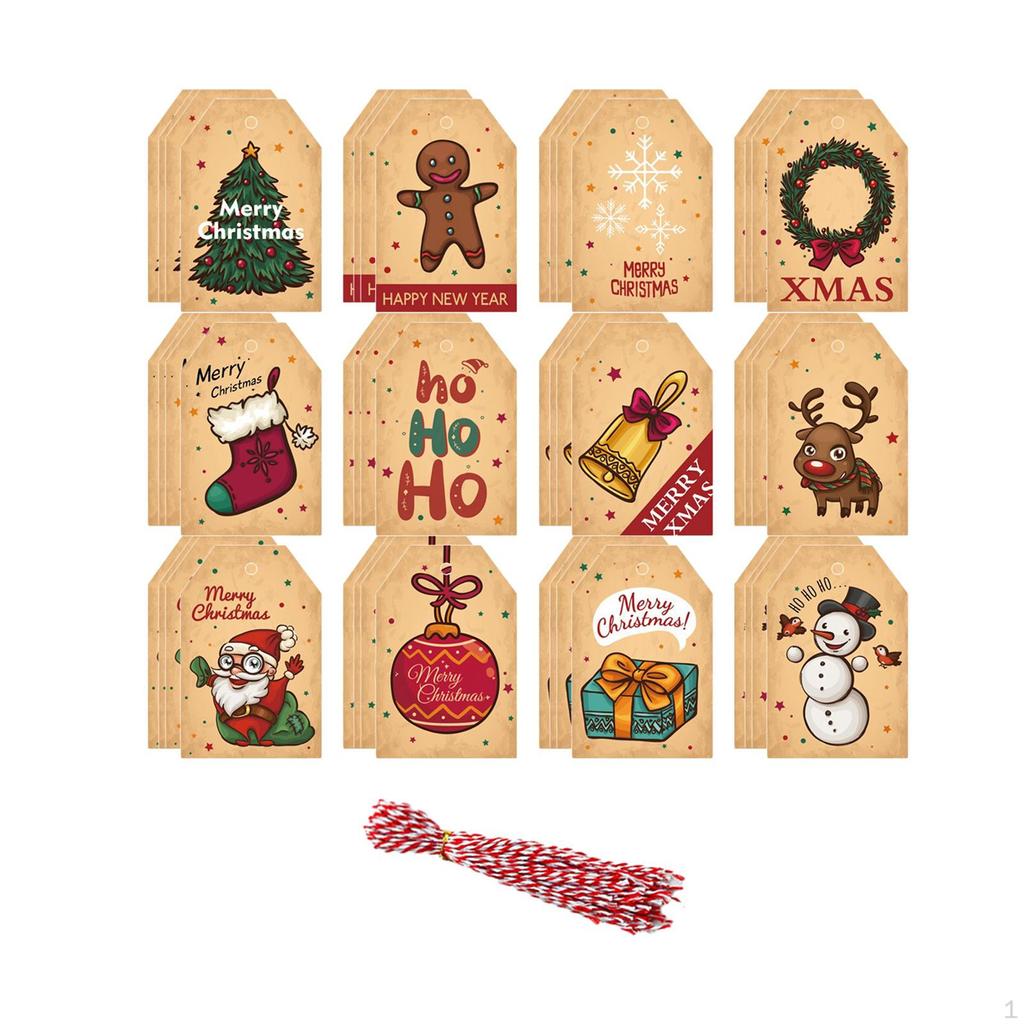 Christmas Tags Decor Creative Decorative Hang Gift Wrapping Hanging