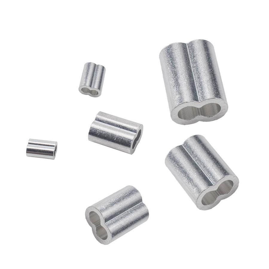 245 × M1.2 / 3/4 / 5 7-Size Aluminum Crimping Loop Sleeve Assortment Kit for Wire Rope Cable Thimbles Rigging