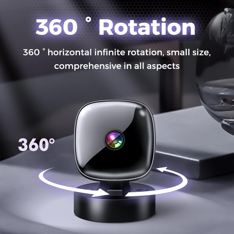 Mini Cameră WiFi HD 1080P Wifi Monitor Inteligent Camere de Supraveghere Monitorizare la Distanță Camere Video Rotativă la 360° Camere de Supraveghere Video pentru Securitate