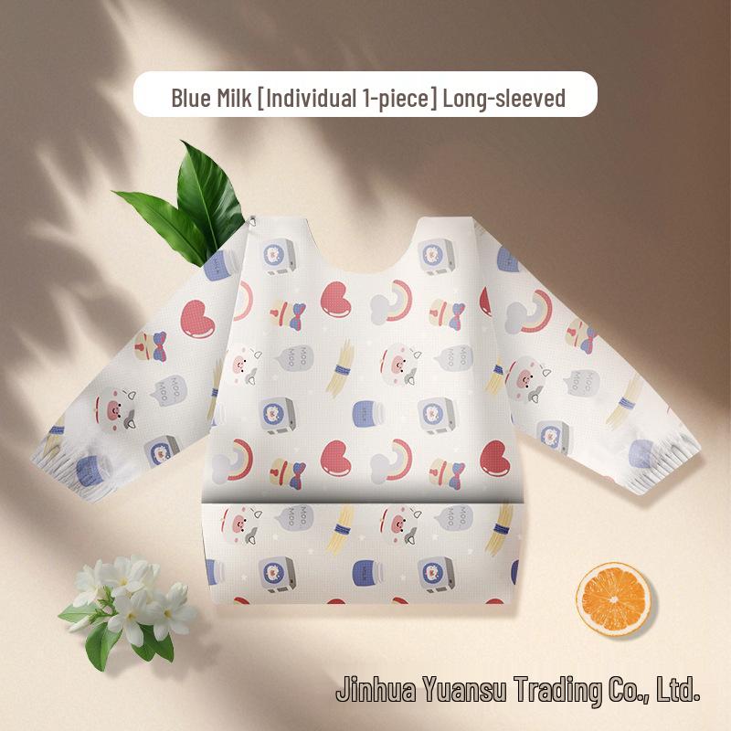 

Waterproof Reversible Baby Bib Apron – Stylish, Disposable Smock for Infants and Toddlers Size for Age 1-5