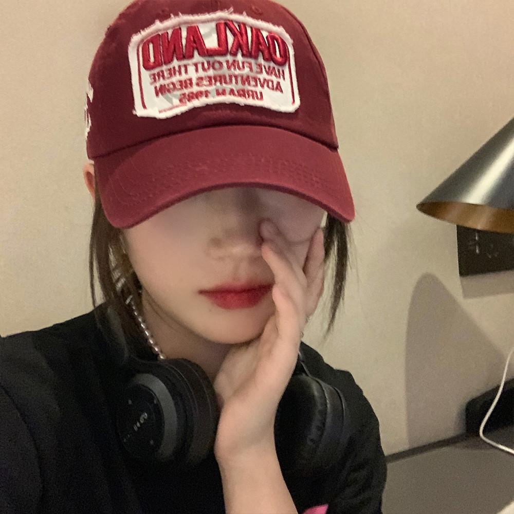 Casual Cotton Womens Baseball Hat With Stylish Letter Decoration And Rounded Crown