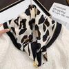 70*70 Square Scarf Retro Print Silk Scarf With Magnetic Buckle Women Neck Scarf All-Match Shawl Headscarf Accessory Gift