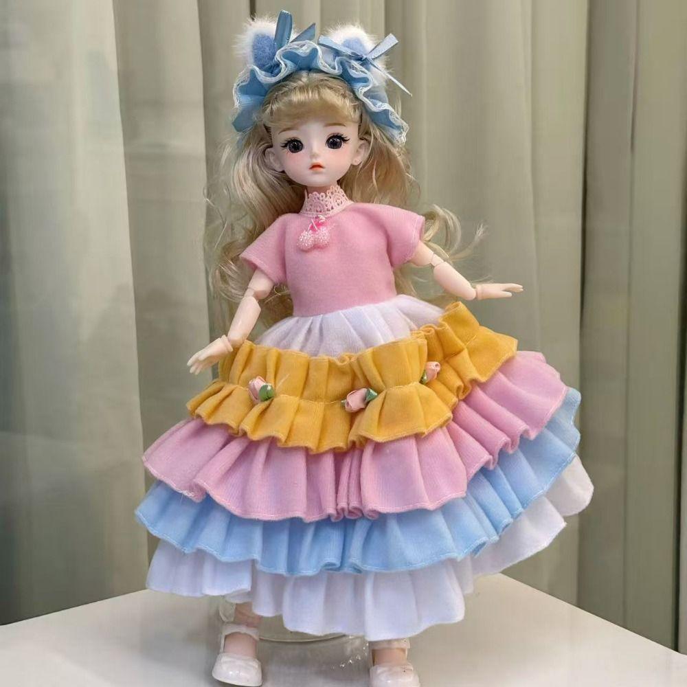 Attractive Eyes Princess Dress Up BJD Dolls Princess Makeup Ball Joint Doll Birthday Gift