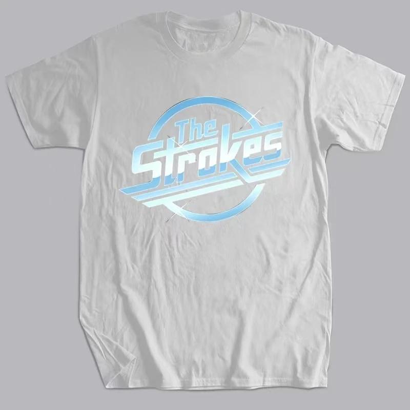 2025 Summer Women's T-shirt Tops The Strokes T Shirt Men Oversized T-shirt Hip Hop Graphic Sleeve Short Women T-shirt Y2KK