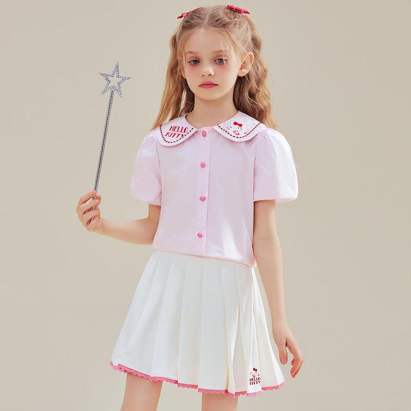 Hello Kitty Girls' Summer Short Sleeve & Skirt Set
