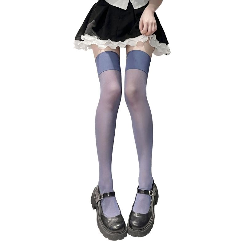 Women's Thigh High Socks Over the Knee Tube Socks Knee High Socks Sheer Silk Stockings Erotic Costume Accessories