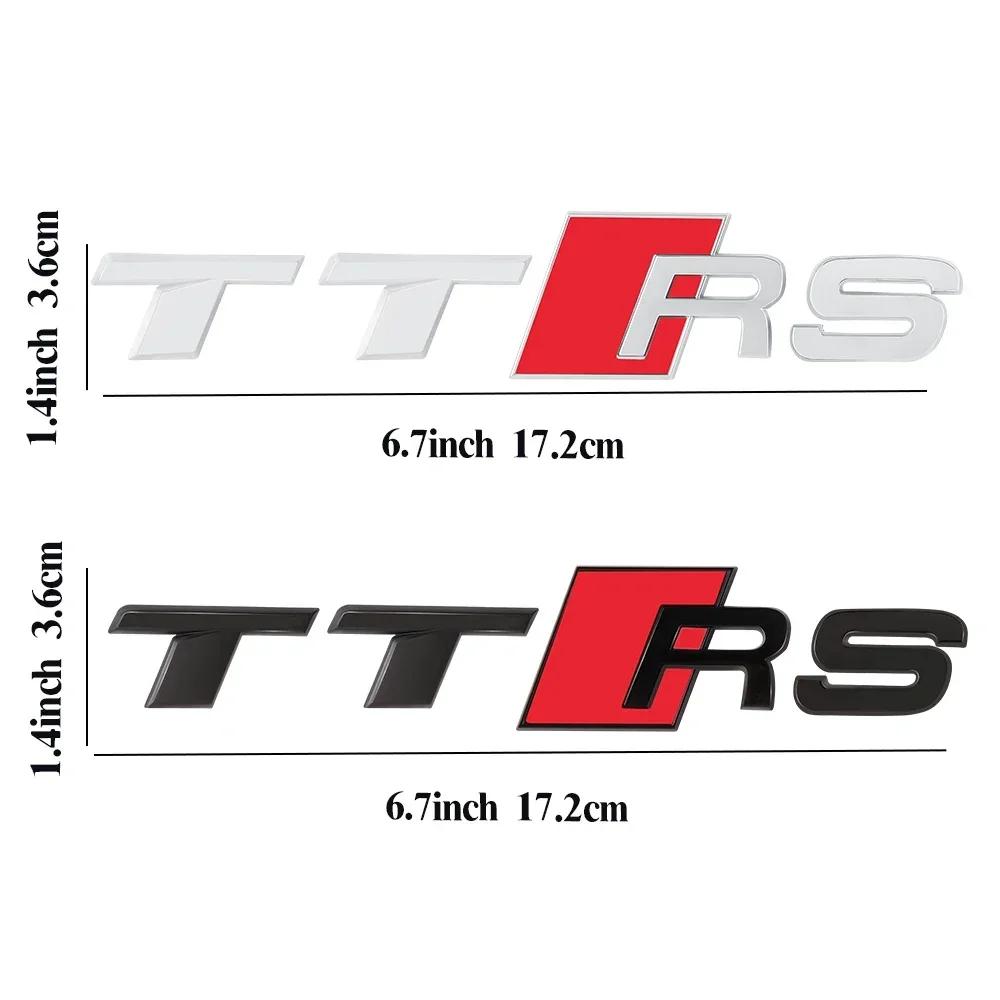 For Audi RS3 1PCS 3D ABS Car Tail Badge Rear Trunk Emblem Decoration Sticker Auto Modification Accessories for Audi TTS TTRS Logo Trim Decal