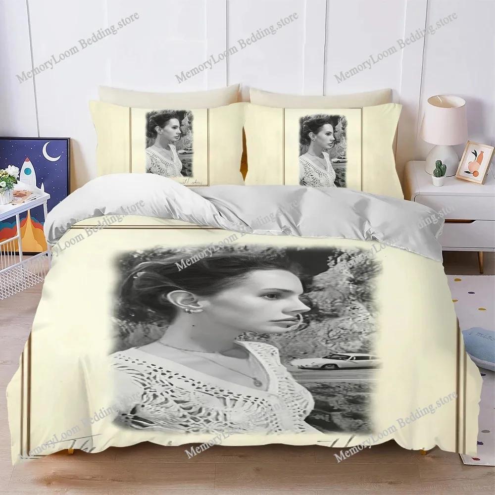 Singer L-Lana Del-Rey Music Duvet Cover Set Style Bedding Soft Laundry Cotton Bed Four Seasons Student Dormitory Home Textile963
