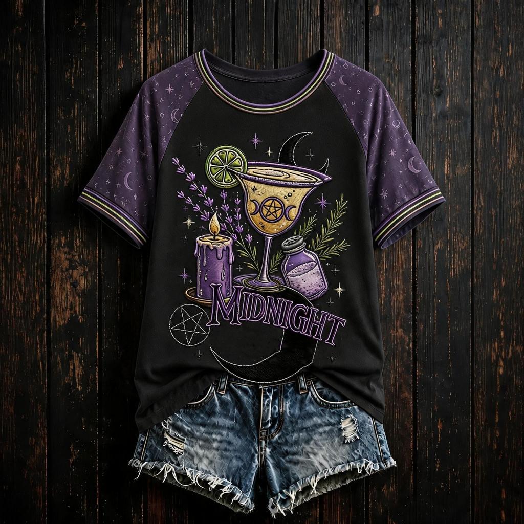 Women's Halloween V-Neck Short Sleeve T-Shirt Casual Printed Top