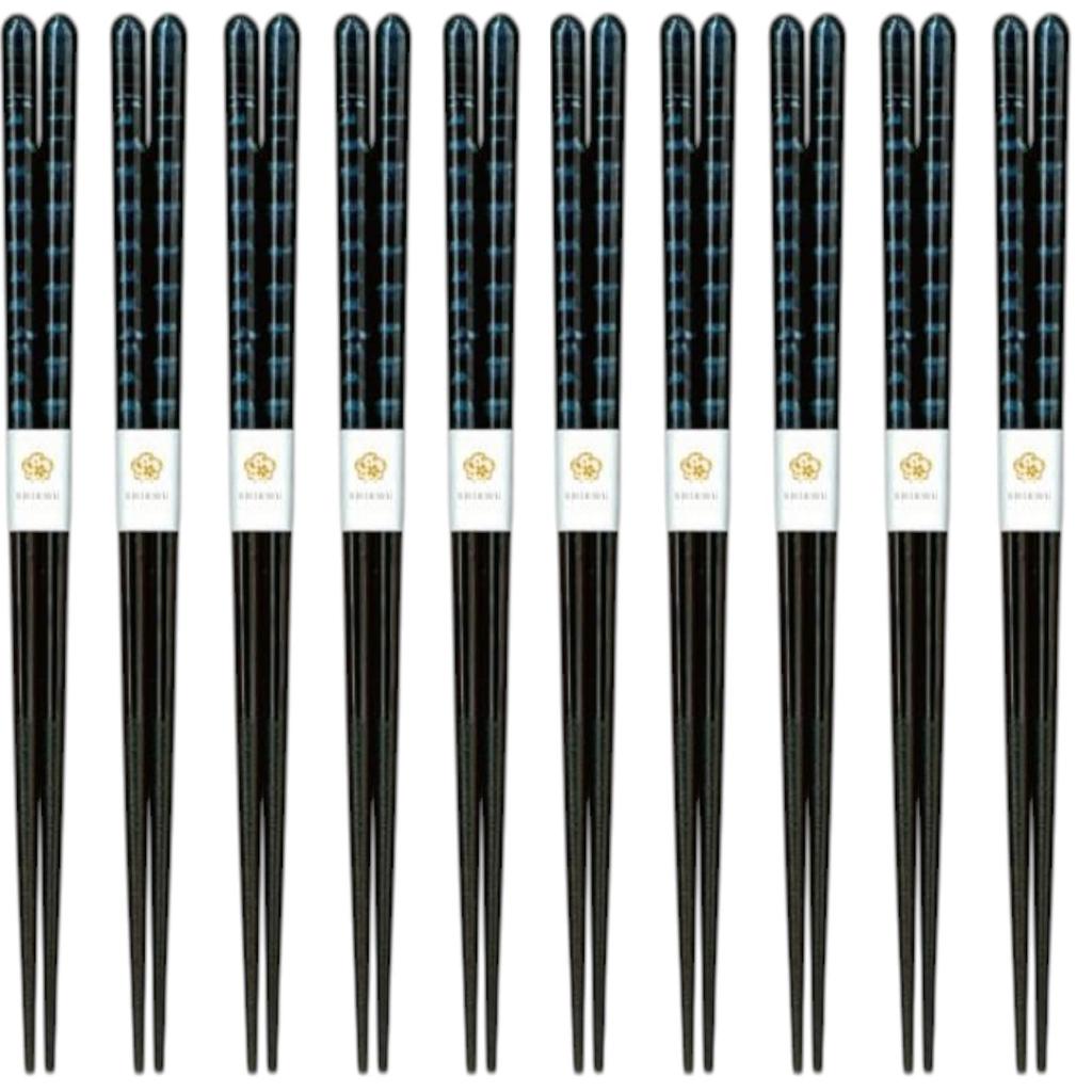 Wooden Set of Shigure Dishwasher Made in Perfect for Lunch Outdoor Sports and Entertaining Guests J-kitchens Chopsticks, 10, Design, 23.0cm, Safe,