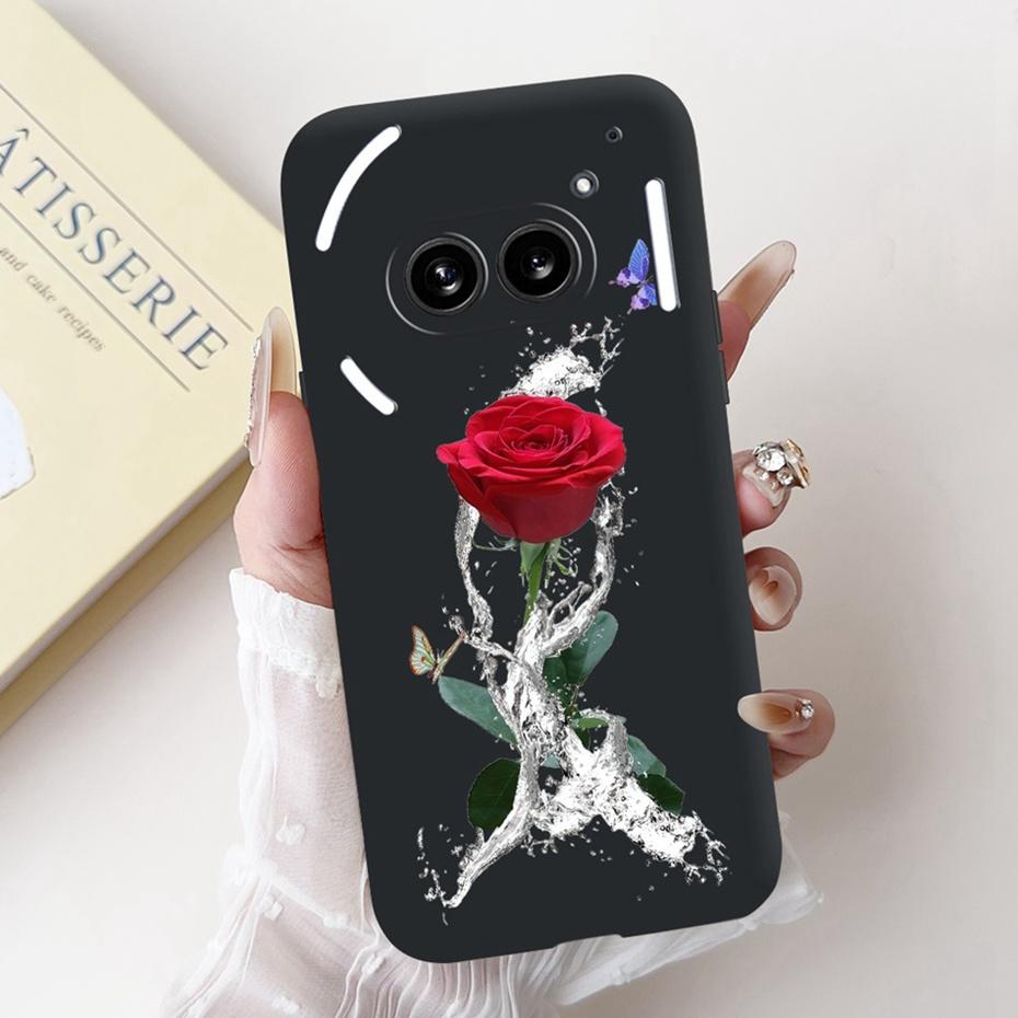 Fashion Painting Phone Case For Nothing Phone (2a) Plus Black Silicone Soft Cover For Nothing Phone 2 Phone2a Cases Bumpers