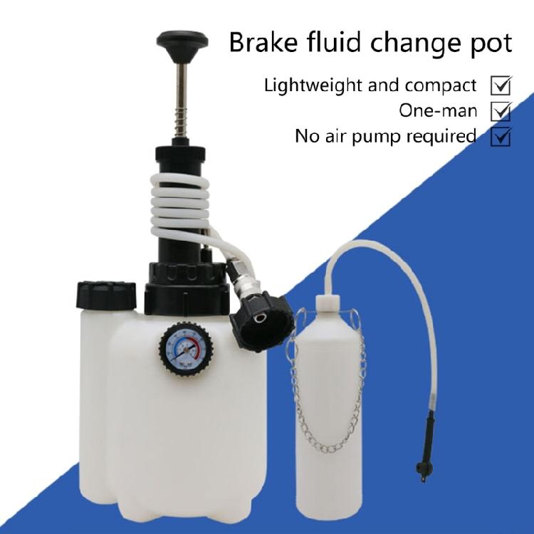 Hydraulic Fluid Oil Change Tool for Brake Bleeding 3L Manual Brake Oil Pots Auto Brake Bleeder Fluid Pump Replacement
