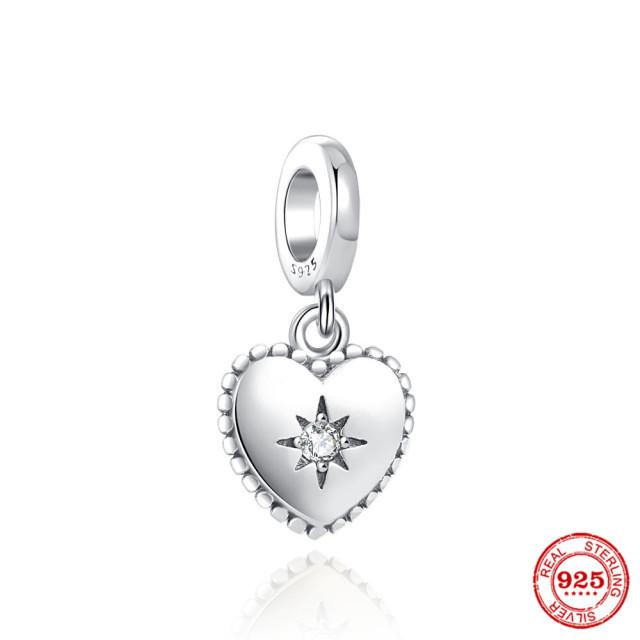 Neastamor Silver 925 Sparkling Blue Star Santa Claus Dangle Charm Bead Fit Original  Bracelet Pendant DIY Jewelry Women