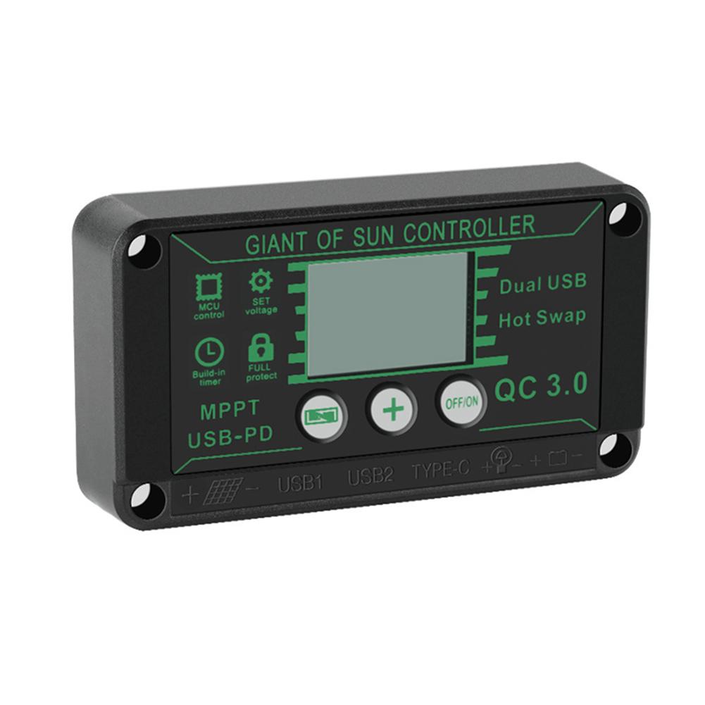 For Harsh Outdoor Environments Digital Display Charge Controller 12V 24V Solar Charger Compact Size Overcharging Protection