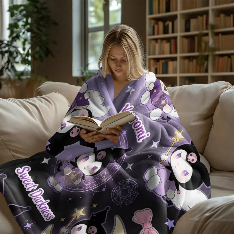 Hello Kitty Cute & Sweet Flannel Fleece Blanket Soft Warm Fluffy Throw Cute Sofa Bed Cover Office Nap Shawl Lightweight Blanket