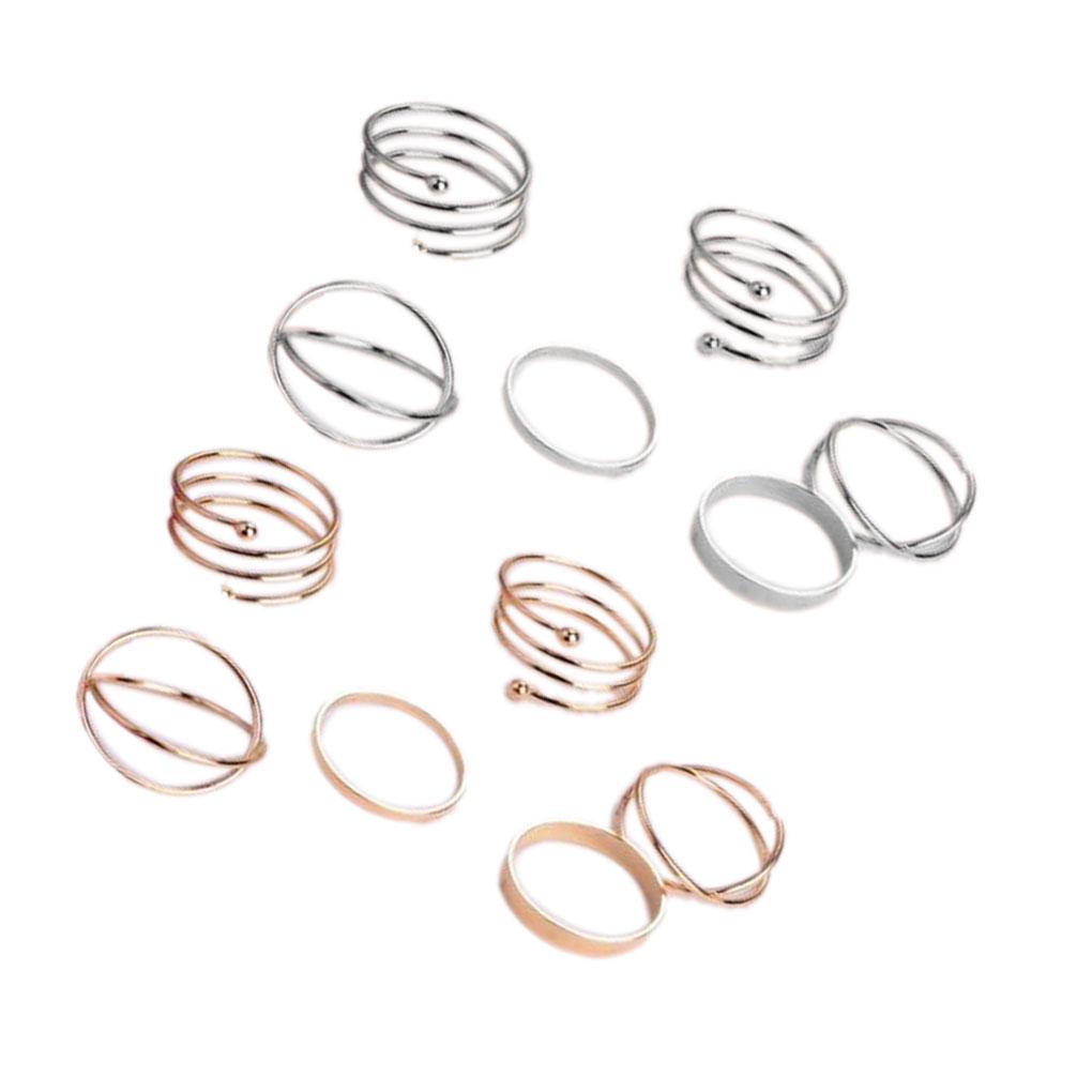 6 Pieces Girls Ring Set Adjustable Joint Jewellery Alloy Opening Decoration Elegant Rings Accessories for Birthday Party