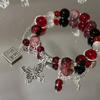 Fashion Bracelet for Women Men Blessing Hollow Butterfly Red Beads Chain Tassels Pendant Jewelry Exquisite Gifts