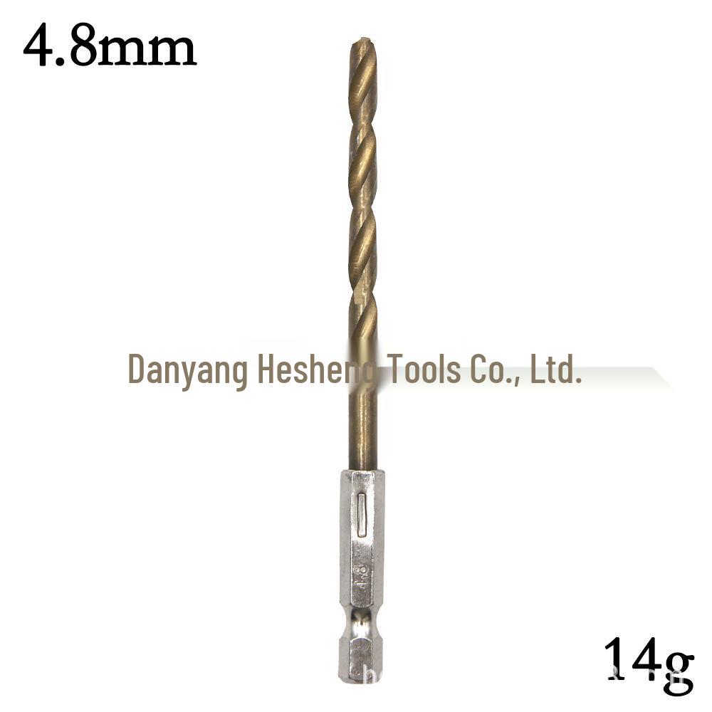 13PC Hexagonal Handle Titanium-Plated Twist Drill Bit Set (1.5-6.5mm) for Electric Drills and Screwdrivers
