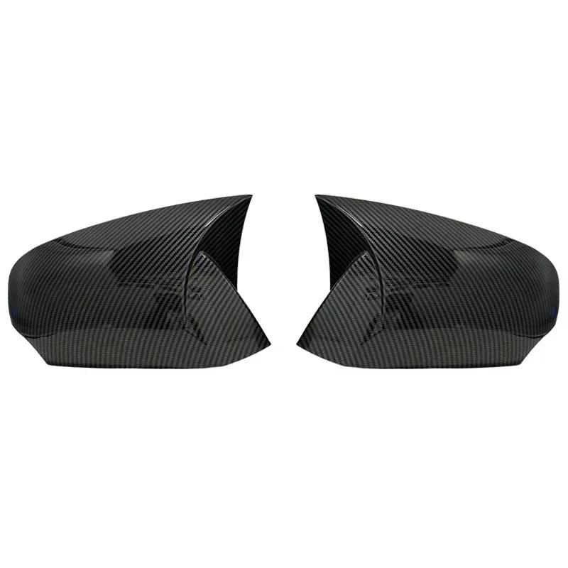 New Bat Style High Quality Abs Plastic 2 Pieces Mirror Covers Caps RearView Case Gloss Black For Renault Fluence 2010-2016