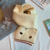 Japanese Style 3D Butterfly Embroidered Scarf - Autumn Winter Women's Knit Warm Neckwear