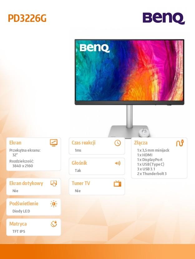 Monitor 32 inch PD3226G 4K LED 5ms/144Hz/IPS/grafisch