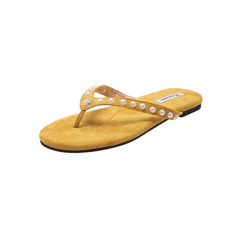 French Retro Flip-flops Women's Summer Outer Wear 2025 New with Skirt Flat Bottom Pinch Casual Beach Cool Slippers