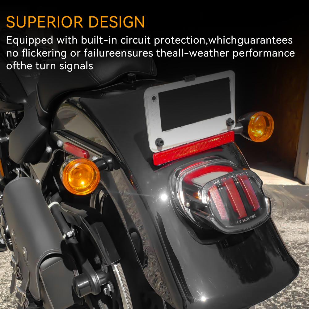 DOT Emark Approved Rear Brake Light Motorcycle LED Taillight For Harley Sportster XL883 XL1200 Softail Touring Road Tail Lamp
