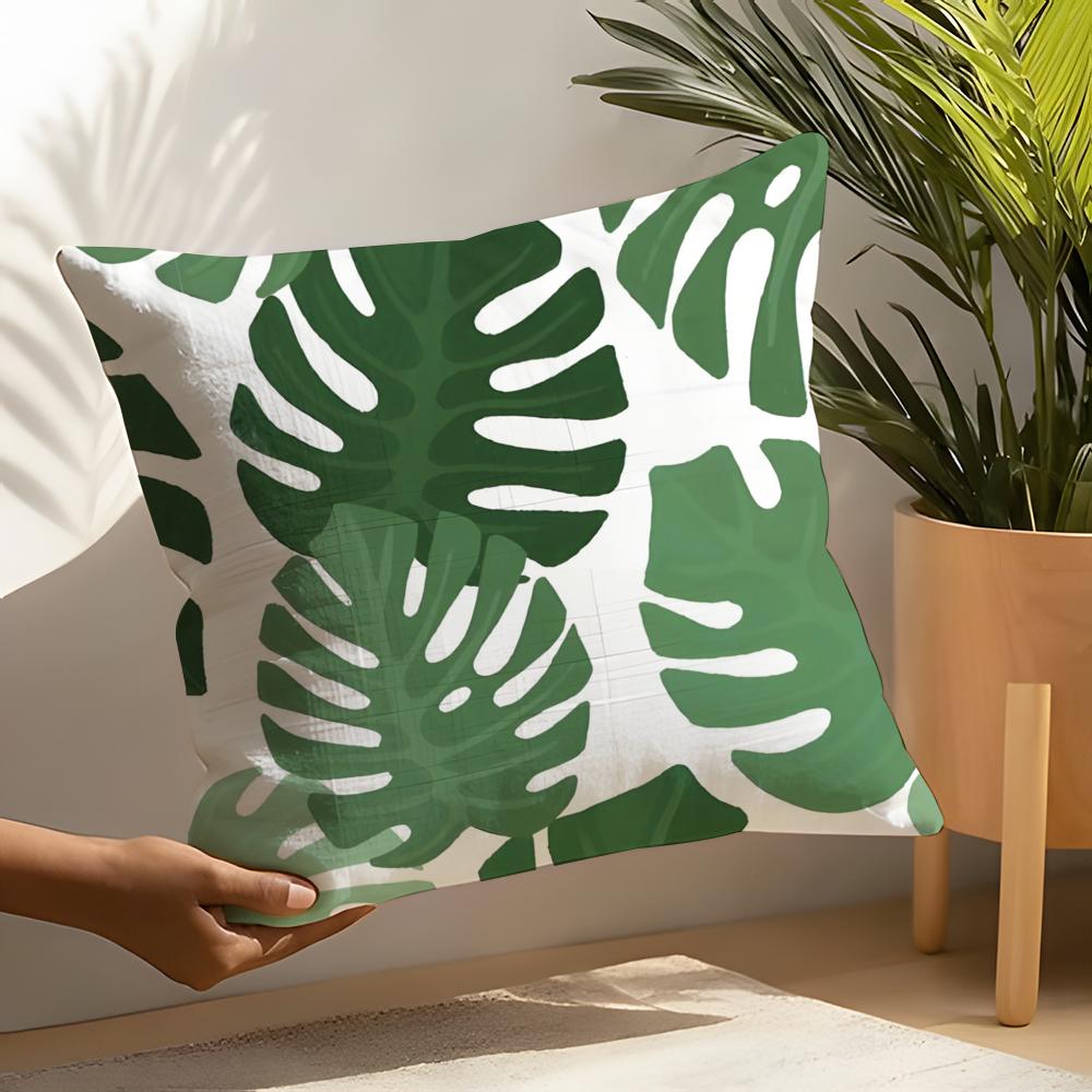 Art Leaf Modern Style Pillow Case Linen Cushion Covers For Decorative Sofa Home Pillows Case Car Chair Pillows Cases
