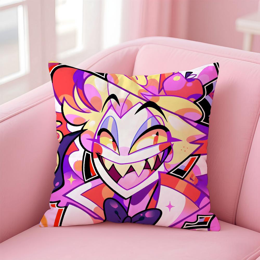 popular anime H-HazbinS H-HotelS Cushion Cover Comfortable Reversible Pillow Cover Ideal for Car Sofa Bedroom & Beyond