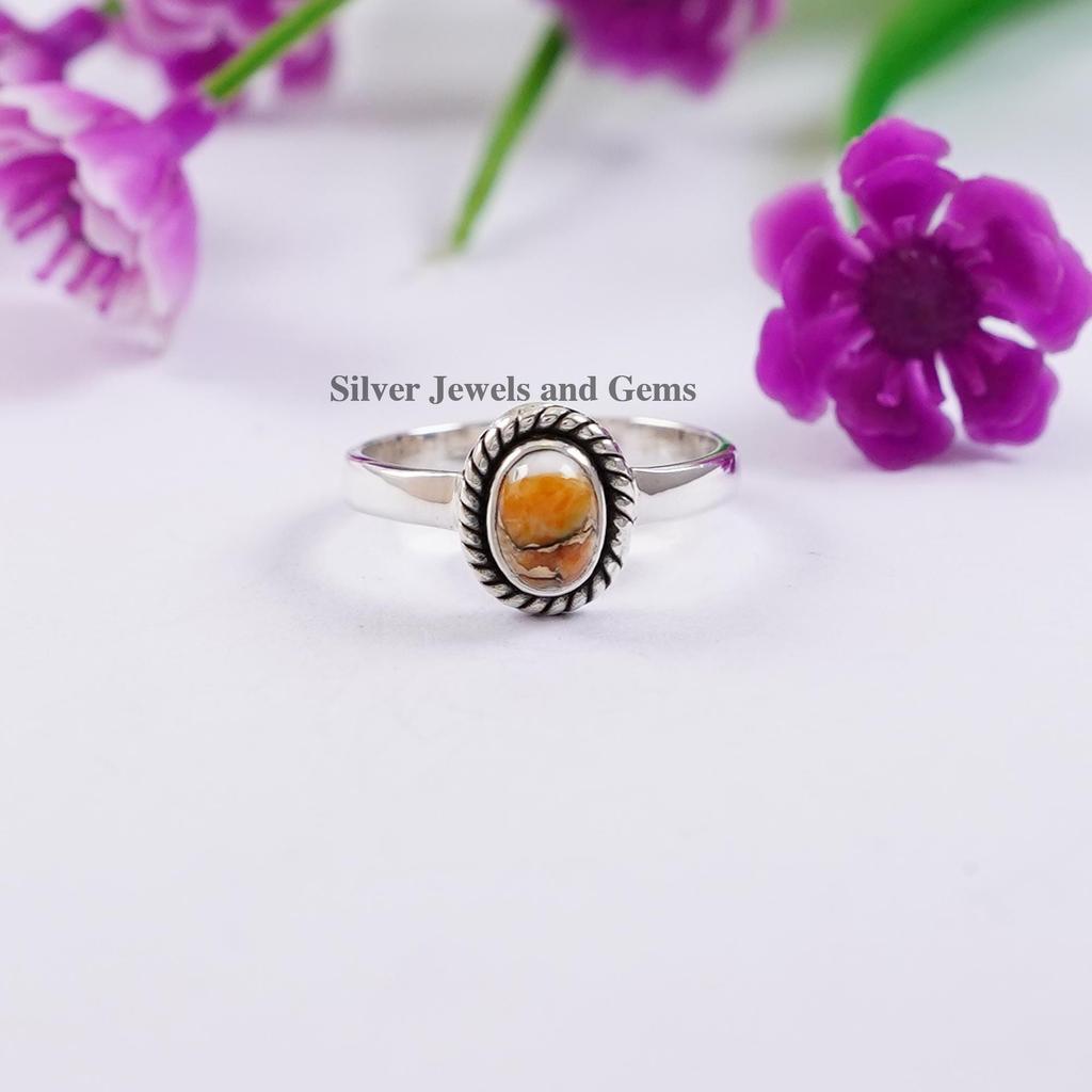 Oyster Copper Turquoise Ring, 925 Sterling Silver Ring, Dainty Ring, Handmade Ring, Anniversary Ring, Gemstone Ring, Designer Ring