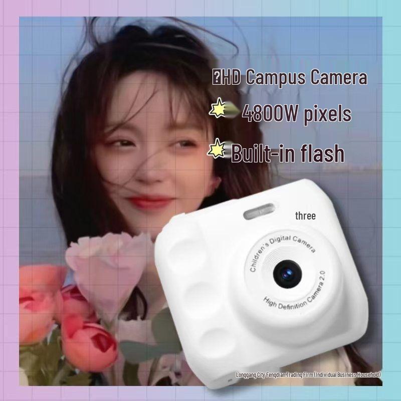 Cute HD Dual Camera for Students: Digital Polaroid Capable of Photos and Mobile Transfer
