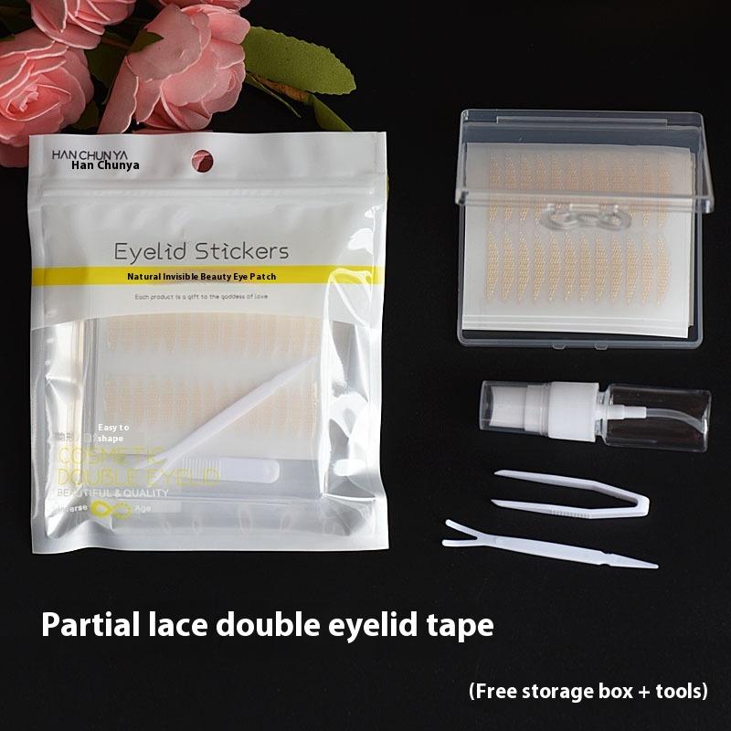 144-960Pcs Adjustable Double Eyelid Tape Lace Mesh Breathable Beauty Eye Patch Transparent Netting Subtle Adjustment