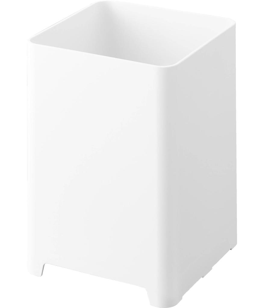 Yamazaki Jitsugyo Drainable Trash Can 5L White X X H23cm Tower Bathroom Dust Box Large Capacity 1812 (Yamazaki) W16.3 D16.3